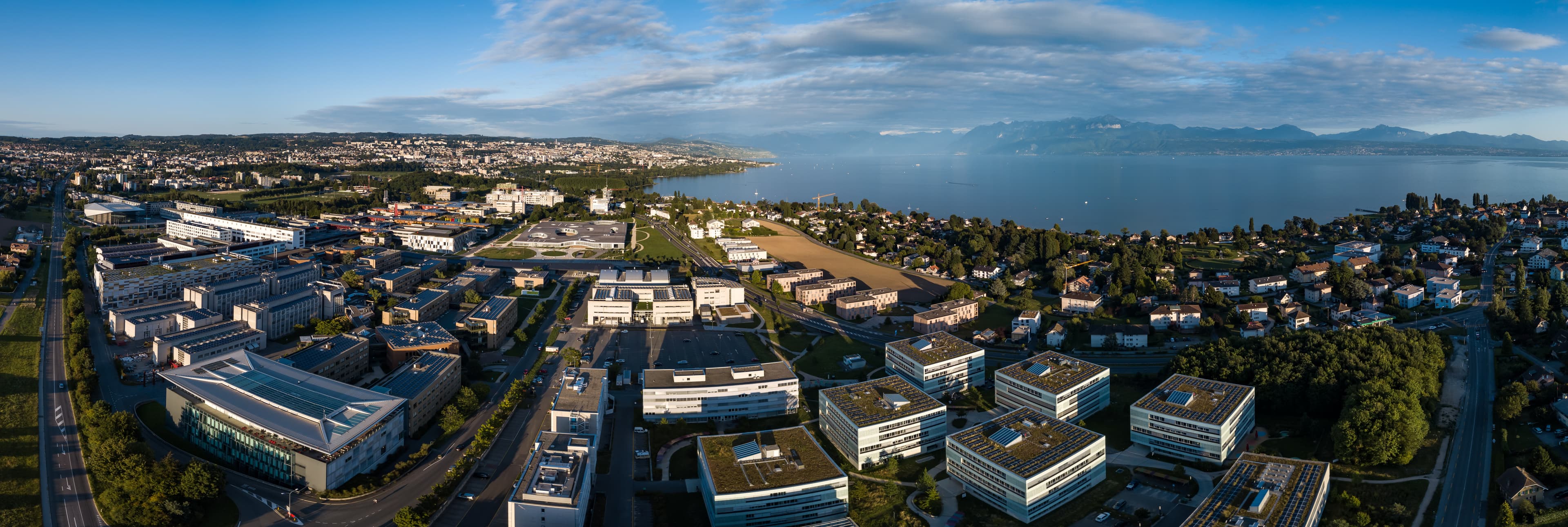 Doctoral researcher working at the EPFL campus